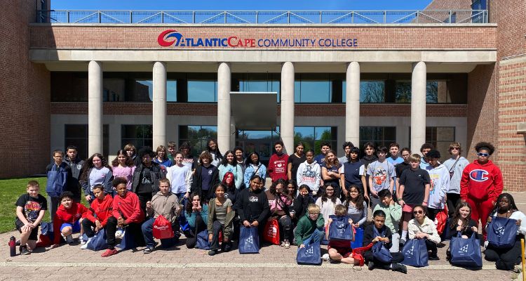 Students from Woodbine Elementary School attending Junior Achievement of NJ Career Day at Atlantic Cape's Cape May campus