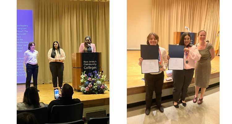 Award winners Enin Taggart and Priya Momi with Dr. Natalie Devonish and Professor Stephanie Natale-Boianelli
